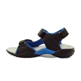 American Club Sandales avec empiècement en cuir américain 5261 le noir bleu vert 2