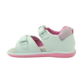 American Club Sandales pour enfants avec insert en cuir américain 87285 rose blanc 2