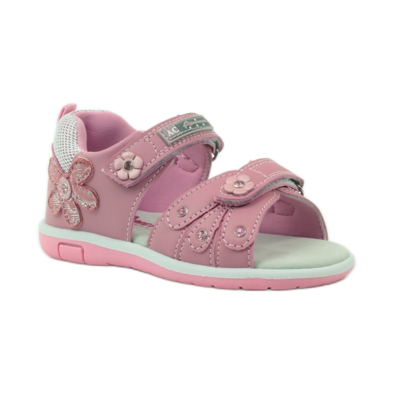 American Club Sandales avec insert en cuir américain 87285 rose 1