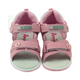 American Club Sandales avec insert en cuir américain 87285 rose 4