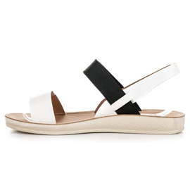 Sandales avec un caoutchouc vinceza blanche 3