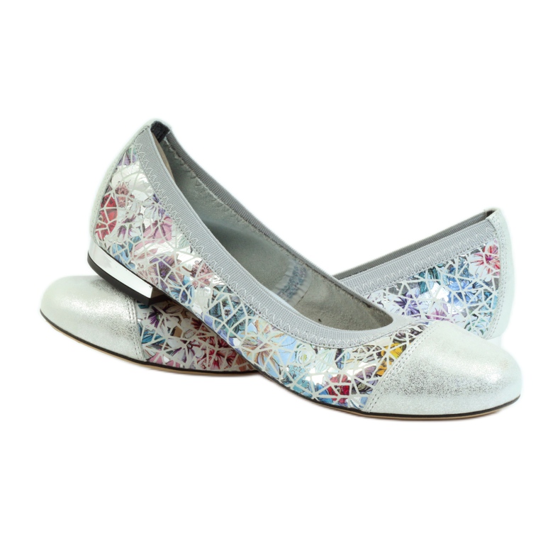 Ballerines femme élastique Gamis 1402 gris multicolore 3 Ballerines femme élastique Gamis 1402 gris multicolore 3