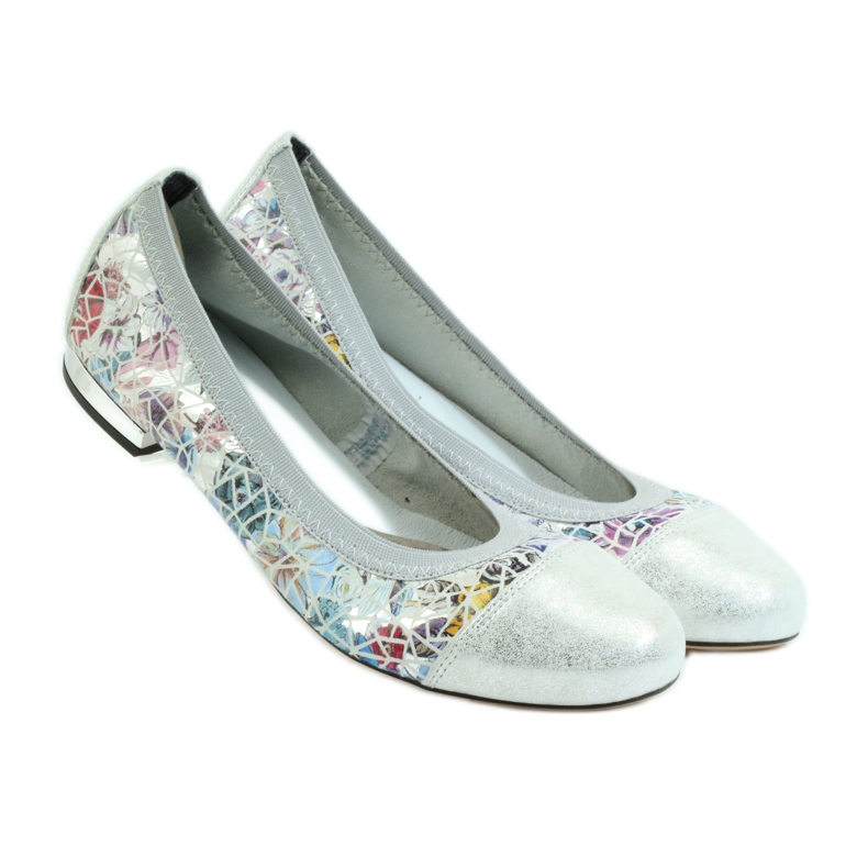 Ballerines femme élastique Gamis 1402 gris multicolore 4 Ballerines femme élastique Gamis 1402 gris multicolore 4