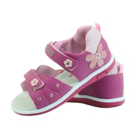 American Club Sandales avec insert en cuir américain 87285 rose 3