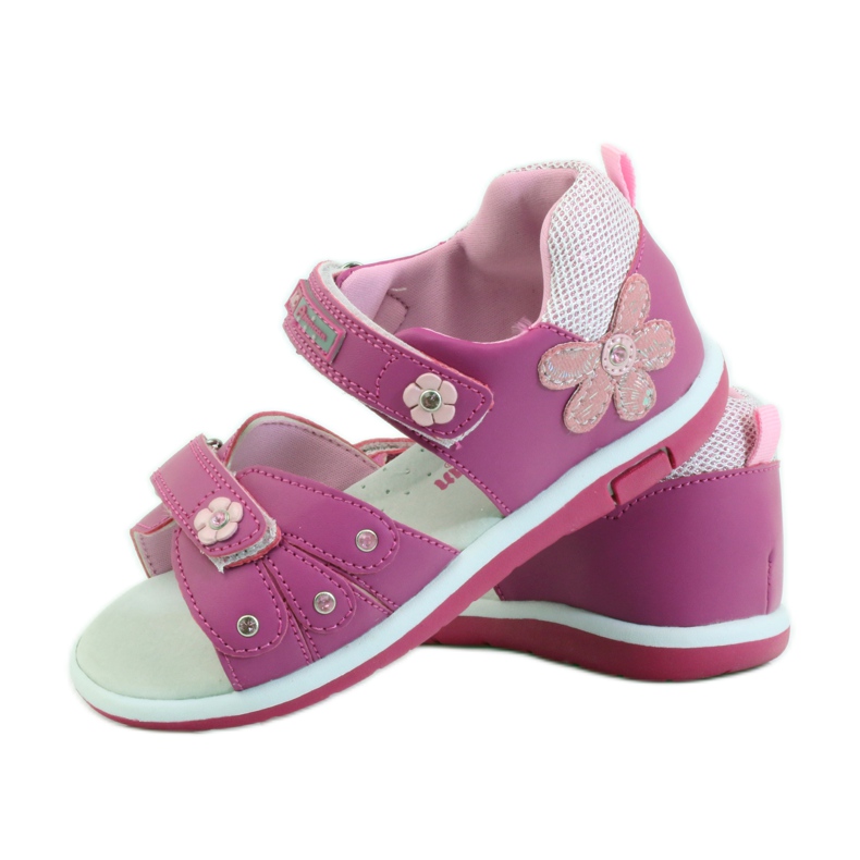 American Club Sandales avec insert en cuir américain 87285 rose 3