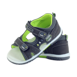 American Club Sandales pour enfants avec insert en cuir américain 87289 gris 3
