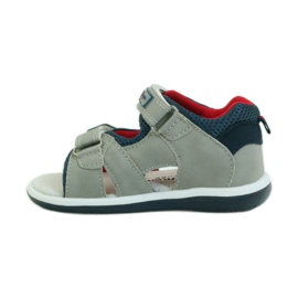 American Club Sandales avec empiècement en cuir américain 87297 bleu marine gris 2