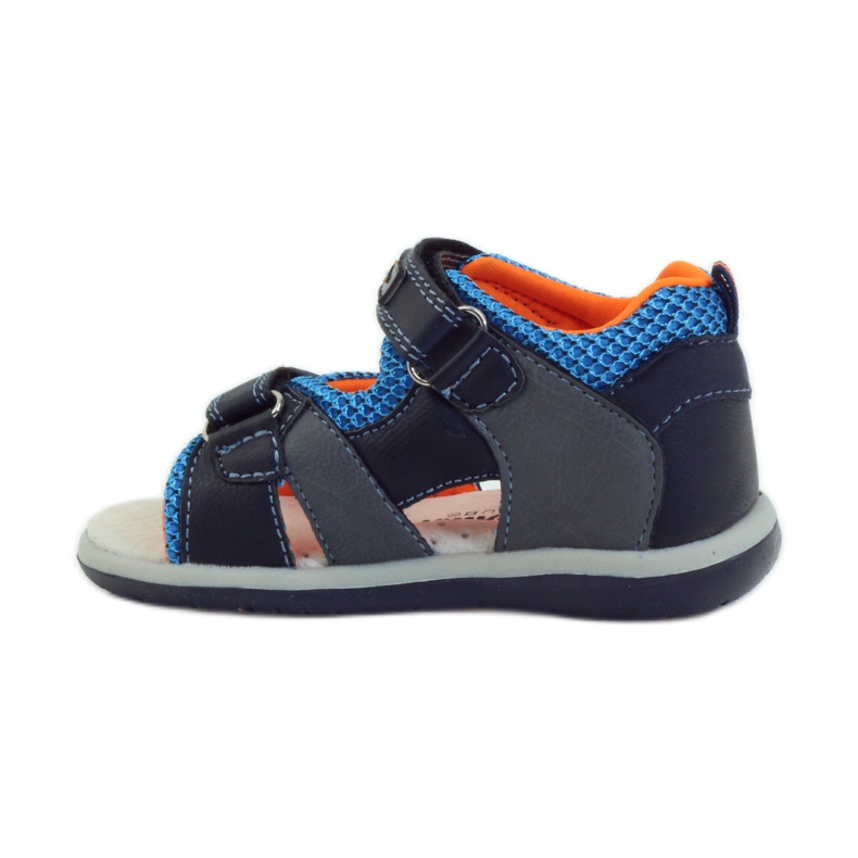 American Club Sandales avec empiècement en cuir américain 87297 bleu marine 2