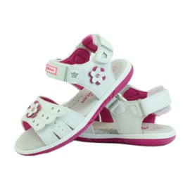 American Club Sandales pour enfants avec insert en cuir américain 93606 rose blanche 3 American Club Sandales pour enfants avec insert en cuir américain 93606 rose blanche 3