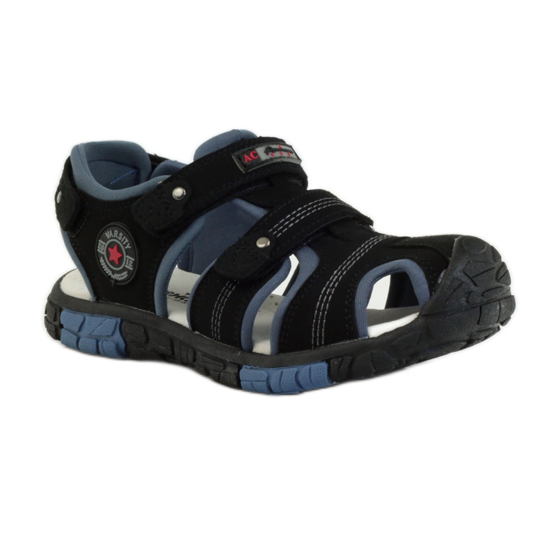 American Club Sandales avec insert en cuir américain 93603 noir 1