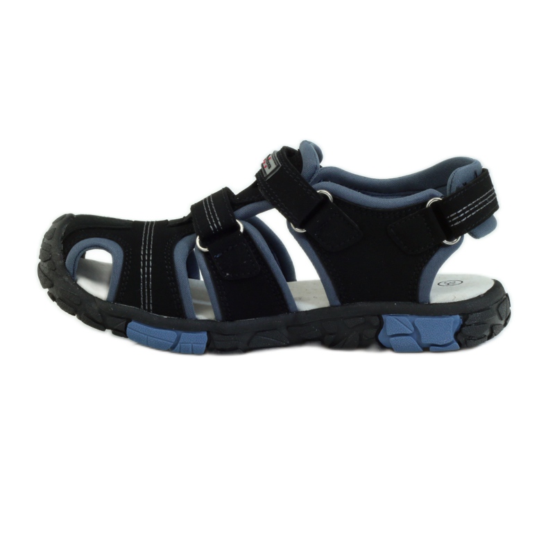 American Club Sandales avec insert en cuir américain 93603 noir 2