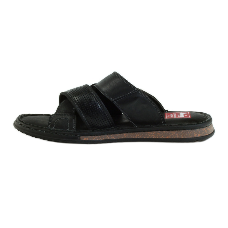 American Club Chaussons homme légers EVA fond américain noir 2