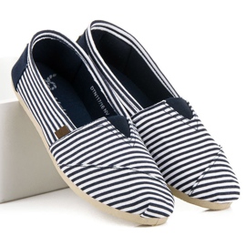 McKey Espadrilles rayées confortables bleu 5