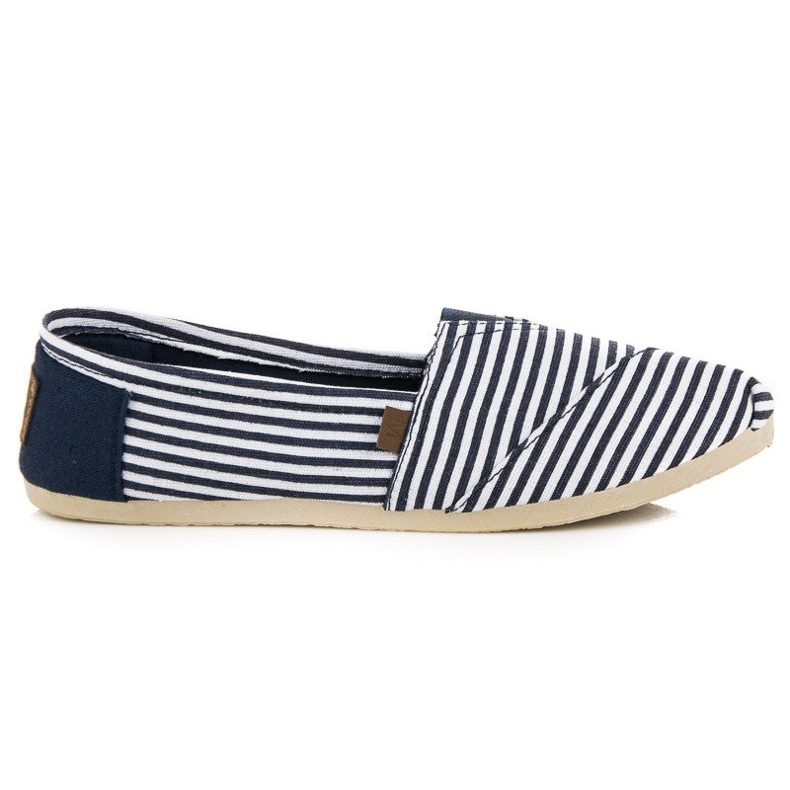 McKey Espadrilles rayées confortables bleu 1
