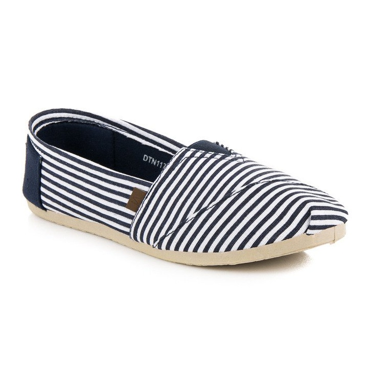 McKey Espadrilles rayées confortables bleu 2