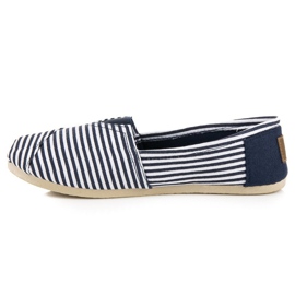 McKey Espadrilles rayées confortables bleu 3