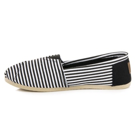 McKey Espadrilles rayées confortables le noir 3