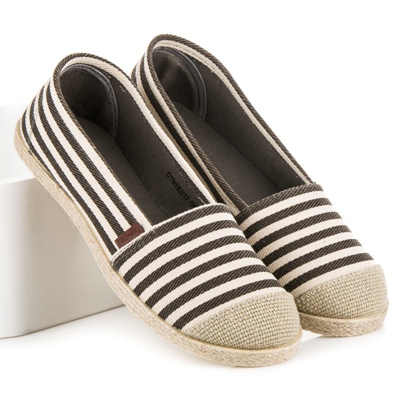 McKey Espadrilles côtelées brun multicolore 1