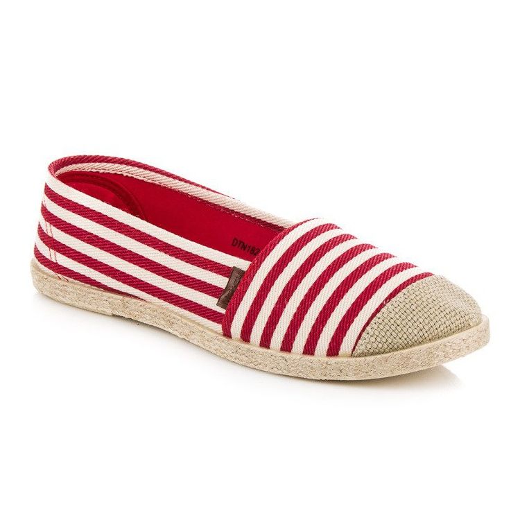 McKey Espadrilles côtelées rouge 1 McKey Espadrilles côtelées rouge 1