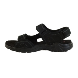 American Club Sandales de sport pour hommes en cuir américain le noir 2