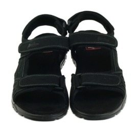 American Club Sandales de sport pour hommes en cuir américain le noir 4