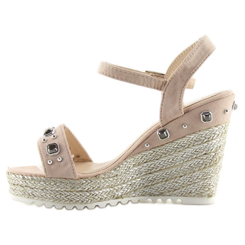 Espadrilles roses à semelles compensées rose TS-2730 Rose 1