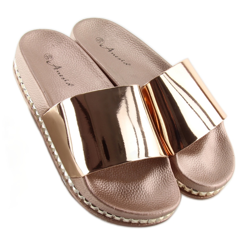 Chaussons roses femme rose N-29 champagne 2