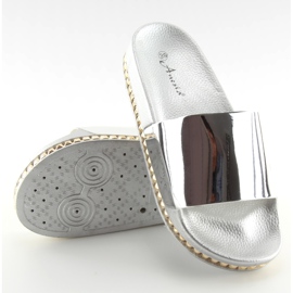 Chaussons femme argent N-29 argent gris 2