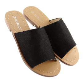 H8-116 chaussons noirs droits noirs le noir 2