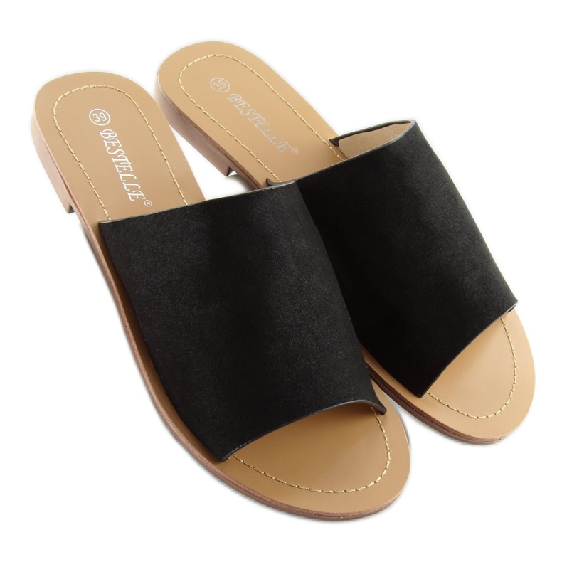 H8-116 chaussons noirs droits noirs le noir 2