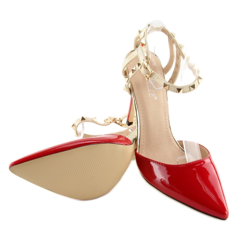 Escarpins à épingle à clous rouges A 2