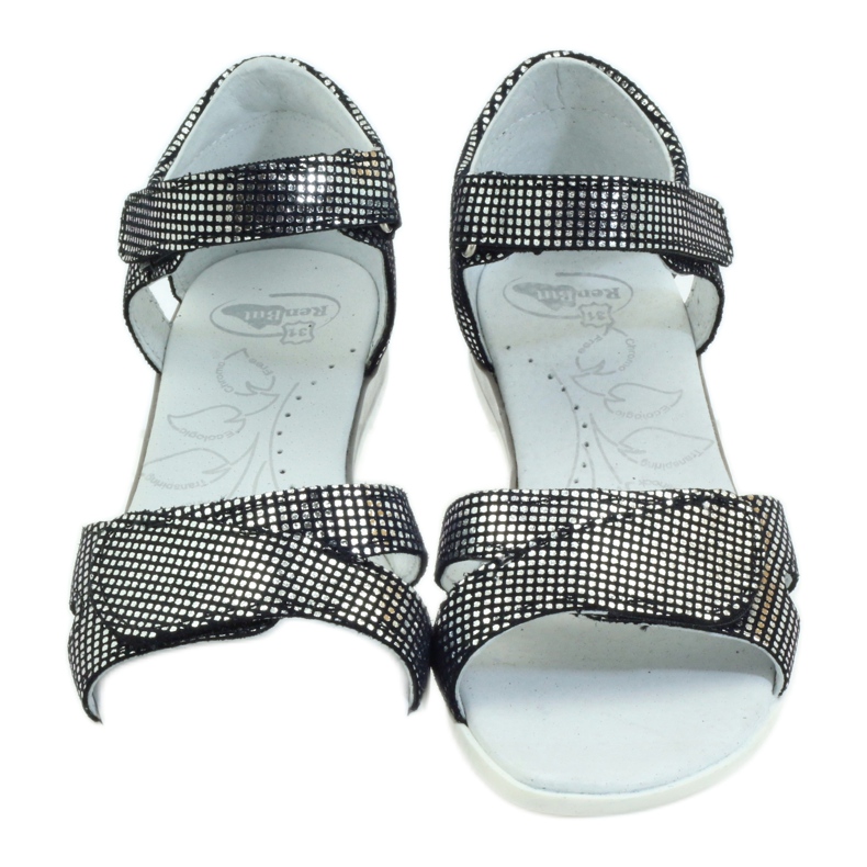 Sandales argent pois Ren But 4333 noir gris 4