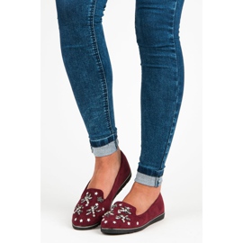 Fama Lords en daim avec des embellissements rouge 4