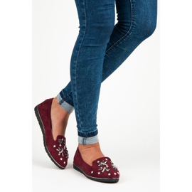 Fama Lords en daim avec des embellissements rouge 5