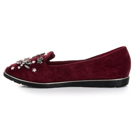 Fama Lords en daim avec des embellissements rouge 1