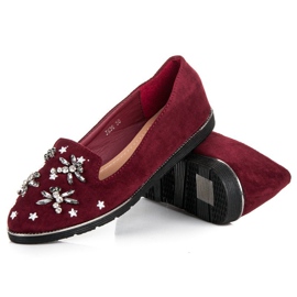 Fama Lords en daim avec des embellissements rouge 2