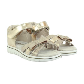 American Club sandales américaines chaussures enfant semelle cuir jaune 3