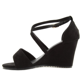 Sandales compensées noires 266-6 noir le noir 4