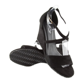 Sandales compensées noires 266-6 noir le noir 5