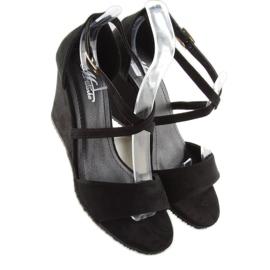 Sandales compensées noires 266-6 noir le noir 7