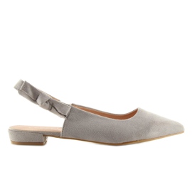 Ballerines grises à talon ouvert 100-879SA-1 6