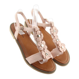 Sandales en daim rose pour femmes WL-001 4