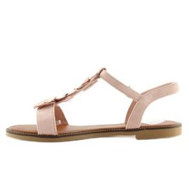 Sandales en daim rose pour femmes WL-001 1