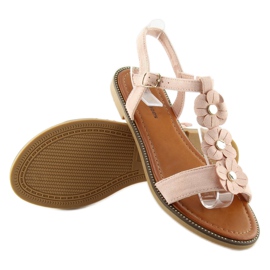 Sandales en daim rose pour femmes WL-001 5