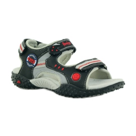 American Club sandales américaines chaussures enfant semelle cuir rouge gris le noir 1
