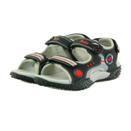 American Club sandales américaines chaussures enfant semelle cuir rouge gris le noir 3