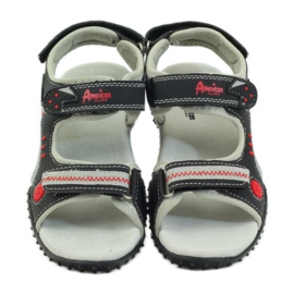 American Club sandales américaines chaussures enfant semelle cuir rouge gris le noir 4
