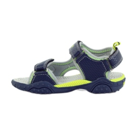 American Club Chaussures enfant sandales rougeoyantes américaines 1702 bleu marine vert gris 2