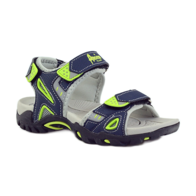 Sandales pour enfants bleu marine American Club 1713 vert 1