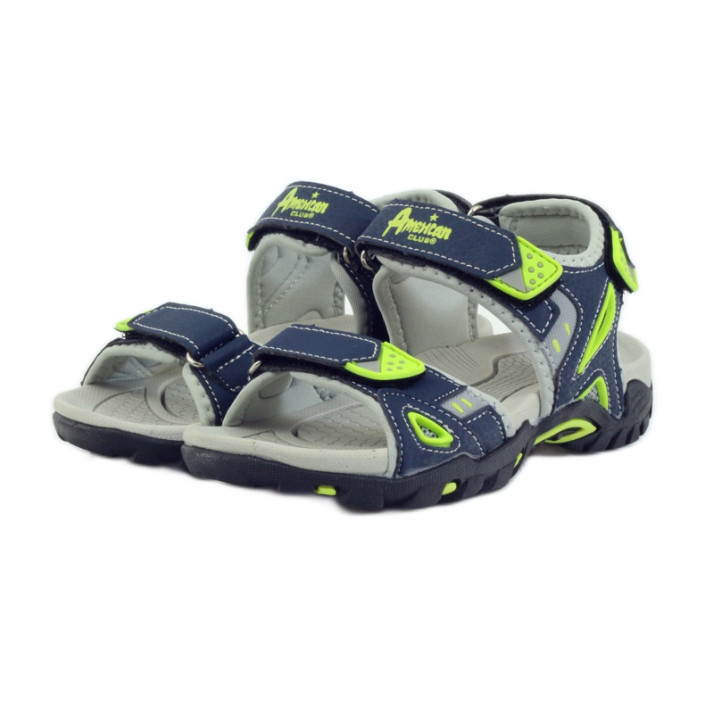 Sandales pour enfants bleu marine American Club 1713 vert 3